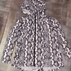 Susan Graver Monochrome Snake Print Utility Jacket